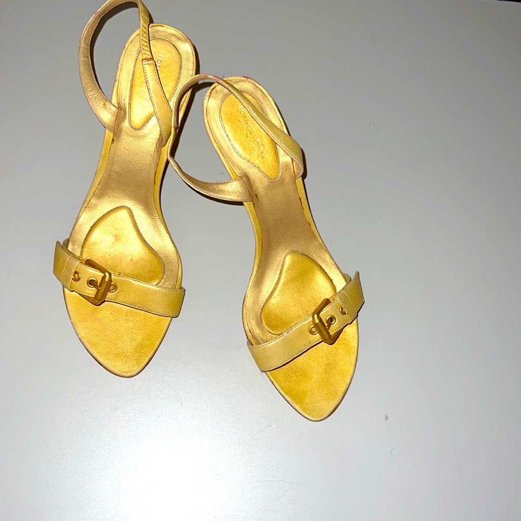 Bottega Veneta Gold Heels